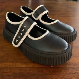 Marni Kids Black Mary Jane Sneakers